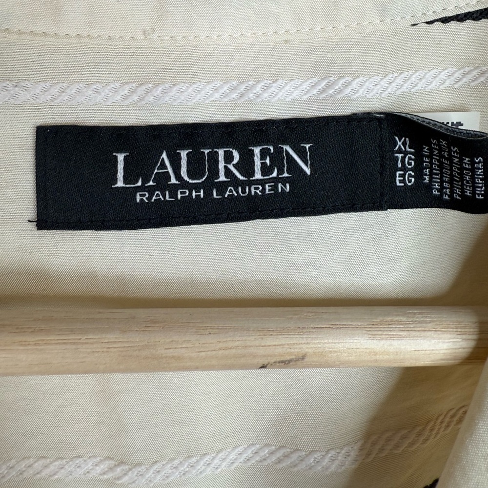 Ralph Lauren Striped Short Sleeve Camp Shirt Dressy Button-Down Shirt Women’s XL - Picture 5 of 9
